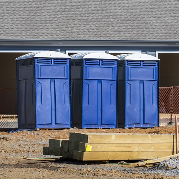 how can i report damages or issues with the portable toilets during my rental period in Brumley